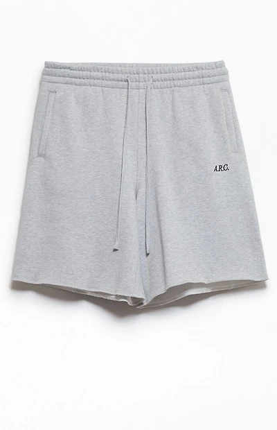 A.R.C. Heather Grey Standard Long Fleece Sweat Shorts