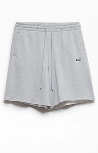 A.R.C. Heather Grey Standard Long Fleece Sweat Shorts