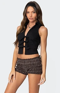 Edikted Beau Tie Front Top