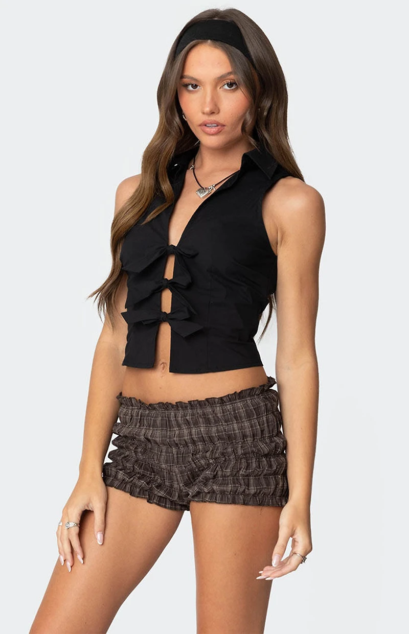 Edikted Beau Tie Front Top
