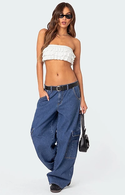 Edikted Super Oversized Belted Boyfriend Jeans