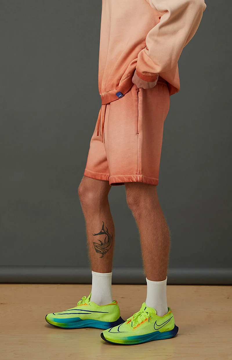 A.R.C. Active Burnt Orange Vintage Wash Heavyweight Fleece Sweat Shorts