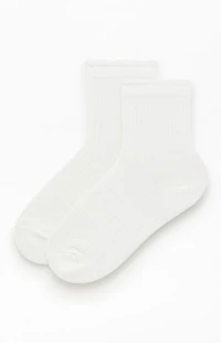 John Galt White Ankle Socks