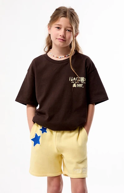 Pacsun Kids Brown Graphic T-Shirt
