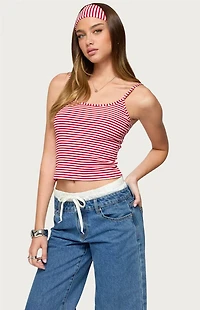 Edikted Two Piece Striped Headband Tank Top