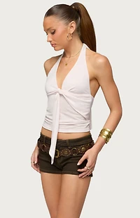 Edikted Belindah Twist Front Halter Top