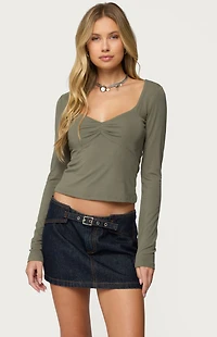 Edikted Zelly Deep V Scoop Neck Top