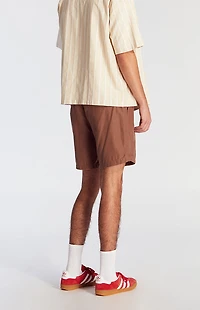 Pacsun Brown Cole Cotton Volley Shorts