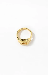 Pacsun Gold Gemstone Ring
