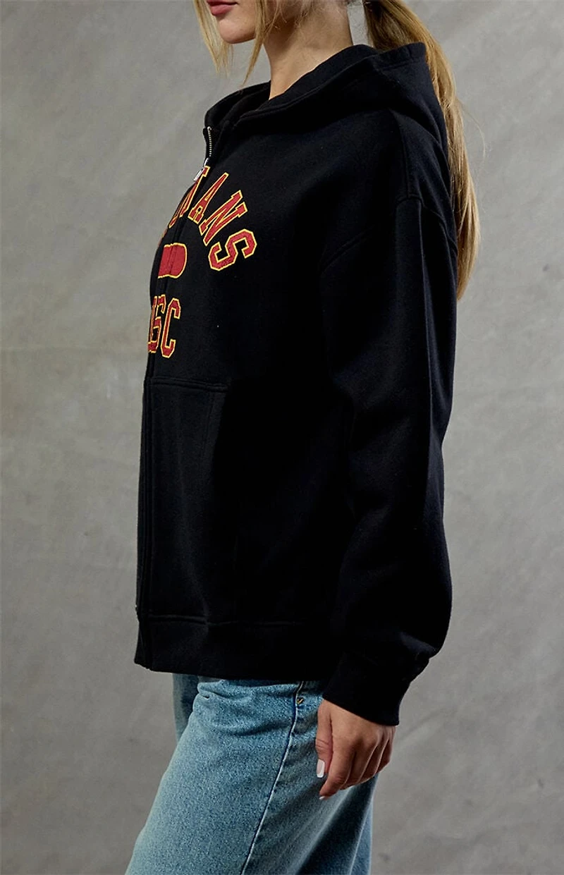 WILD COLLECTIVE USC Trojans Embroidered Zip Up Hoodie