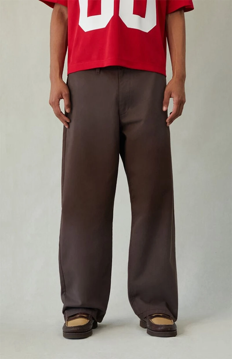 Pacsun Chino Pants Baggy Brown Pigment