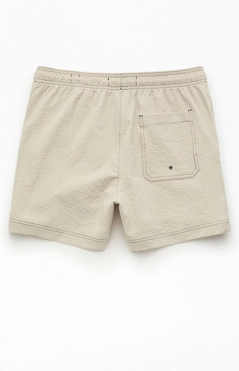 Pacsun Cursive Contrast Stitch 4.5" Swim Trunks