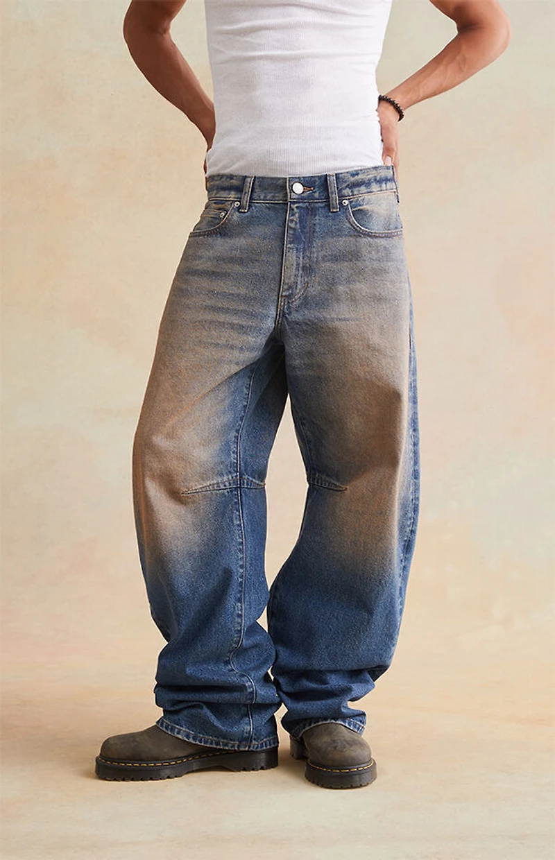 RARE DNM EDIT Tinted Dart Baggy Barrel Jeans
