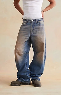 RARE DNM EDIT Tinted Dart Baggy Barrel Jeans