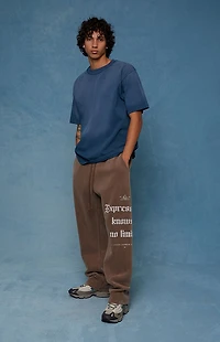 Pacsun Brown Expressions Baggy Sweatpants