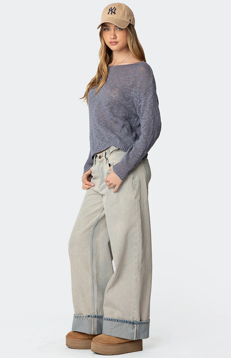 Edikted Bri Oversized Boat Neck Sweater