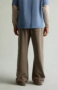 Pacsun Brown Fleece Baggy Bootcut Sweatpants