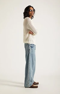 Pacsun Dylan Baggy Jeans Studded Medium Blue