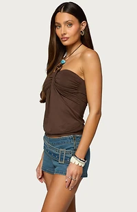 Edikted Itzel Ring Gathered Halter Top
