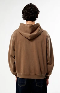 Pacsun Washed Brown Full Zip Hoodie