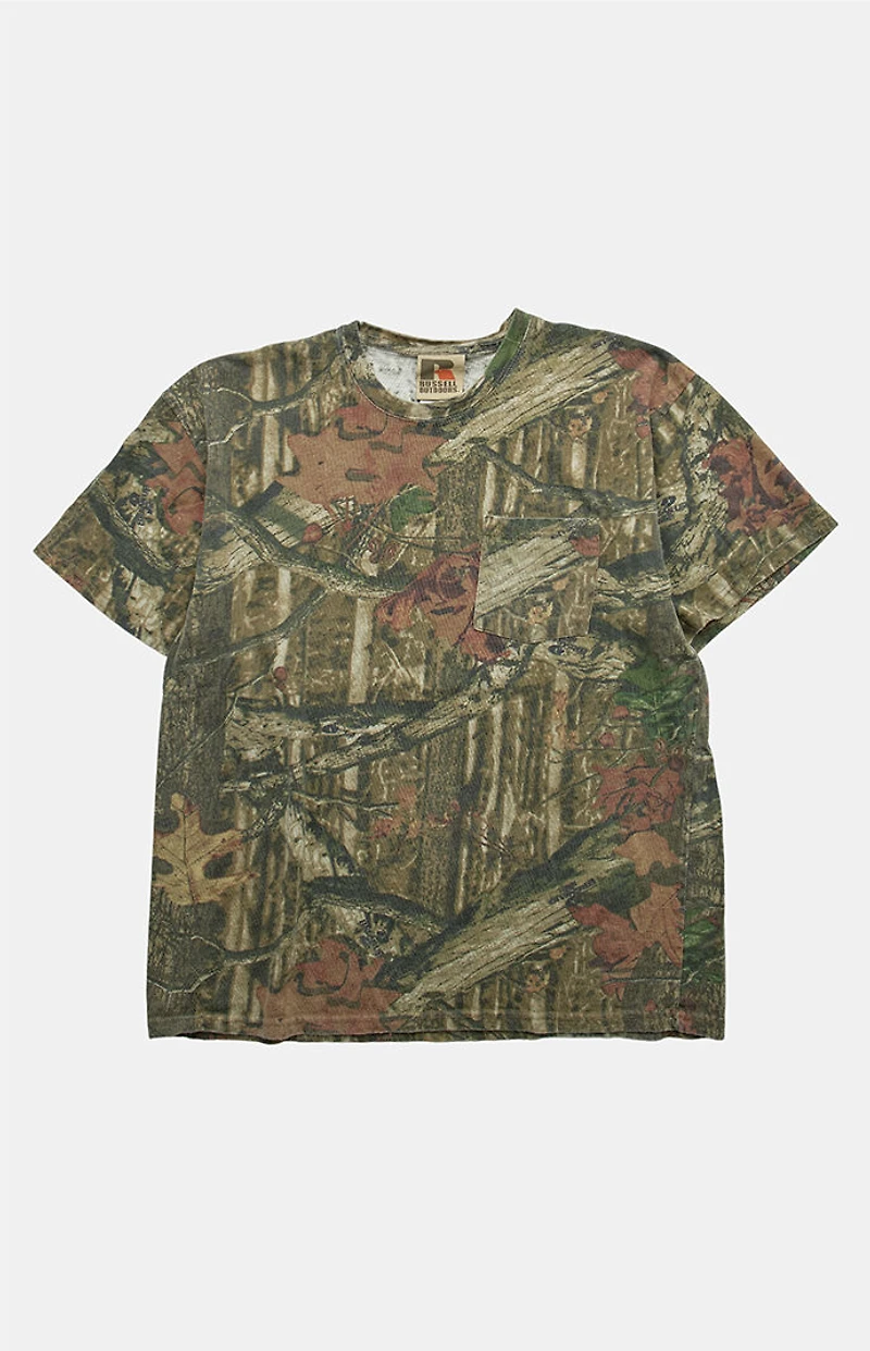 PS VINTAGE 2000s Russell Camo Top