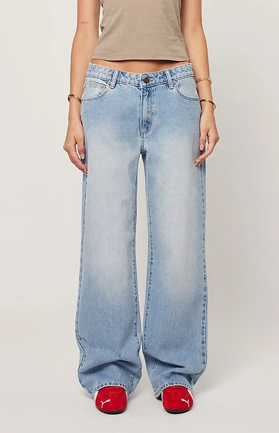 ABRAND 99 Kaia Worn Low Rise Baggy Jeans
