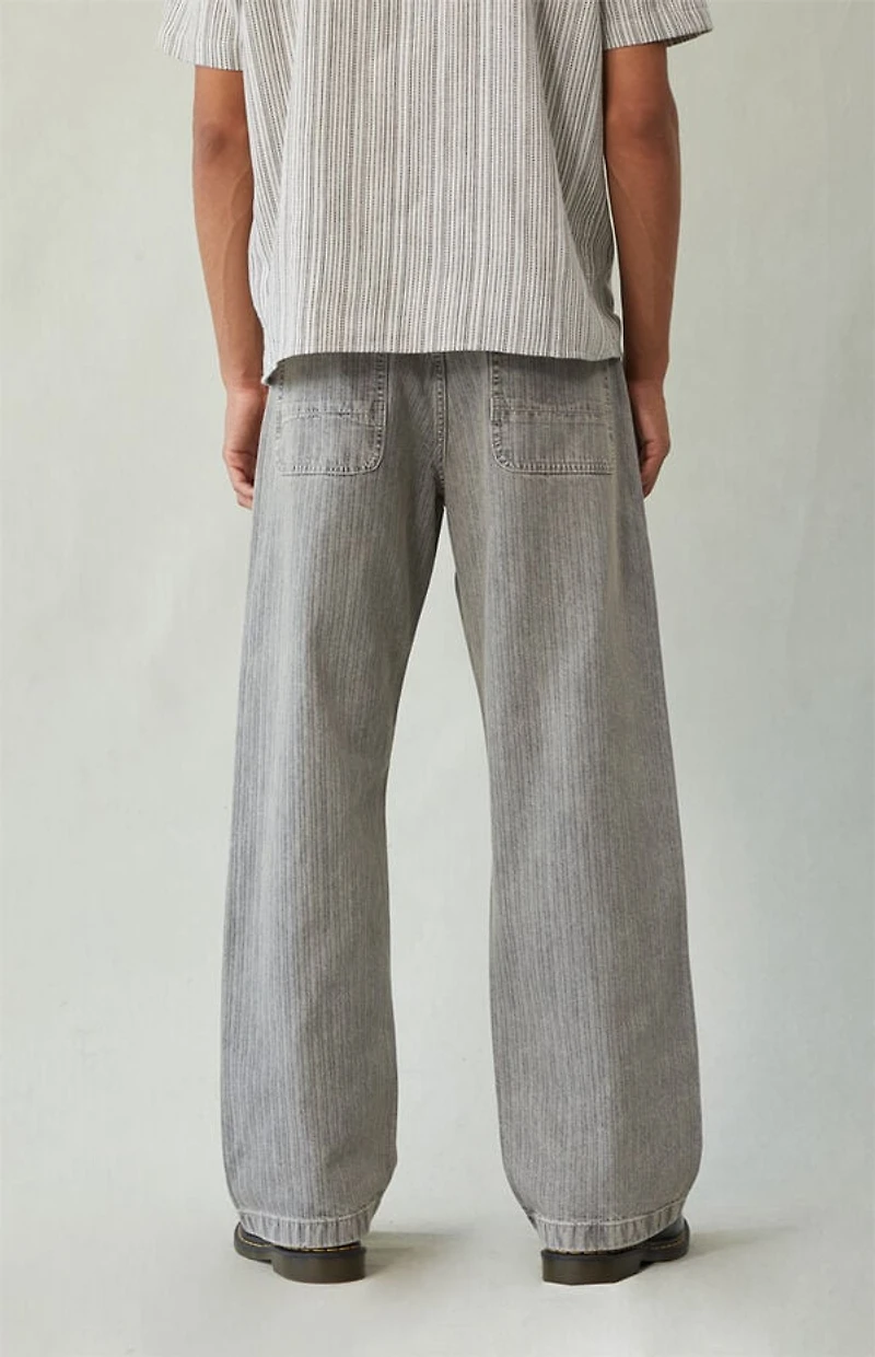 Pacsun Dylan Baggy Jeans Tonal Stripe Gray