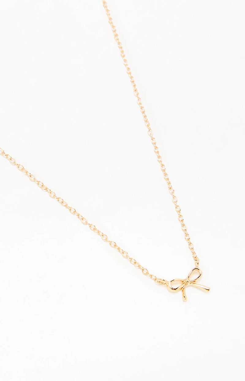 John Galt Gold Bow Necklace