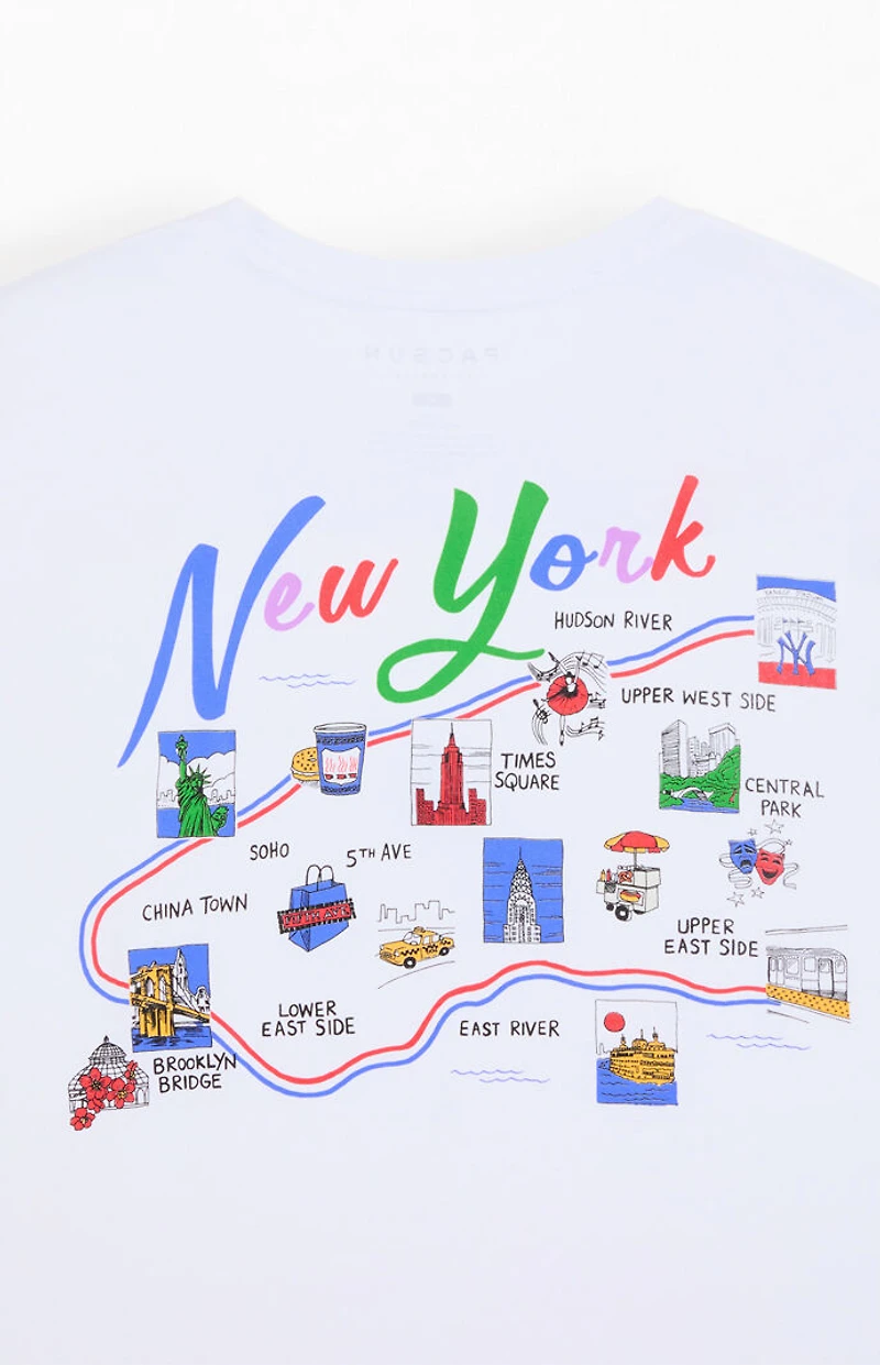 Pacsun NYC Liberty Map T-Shirt