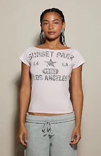 Pacsun Sunset Park Off-The-Shoulder Top
