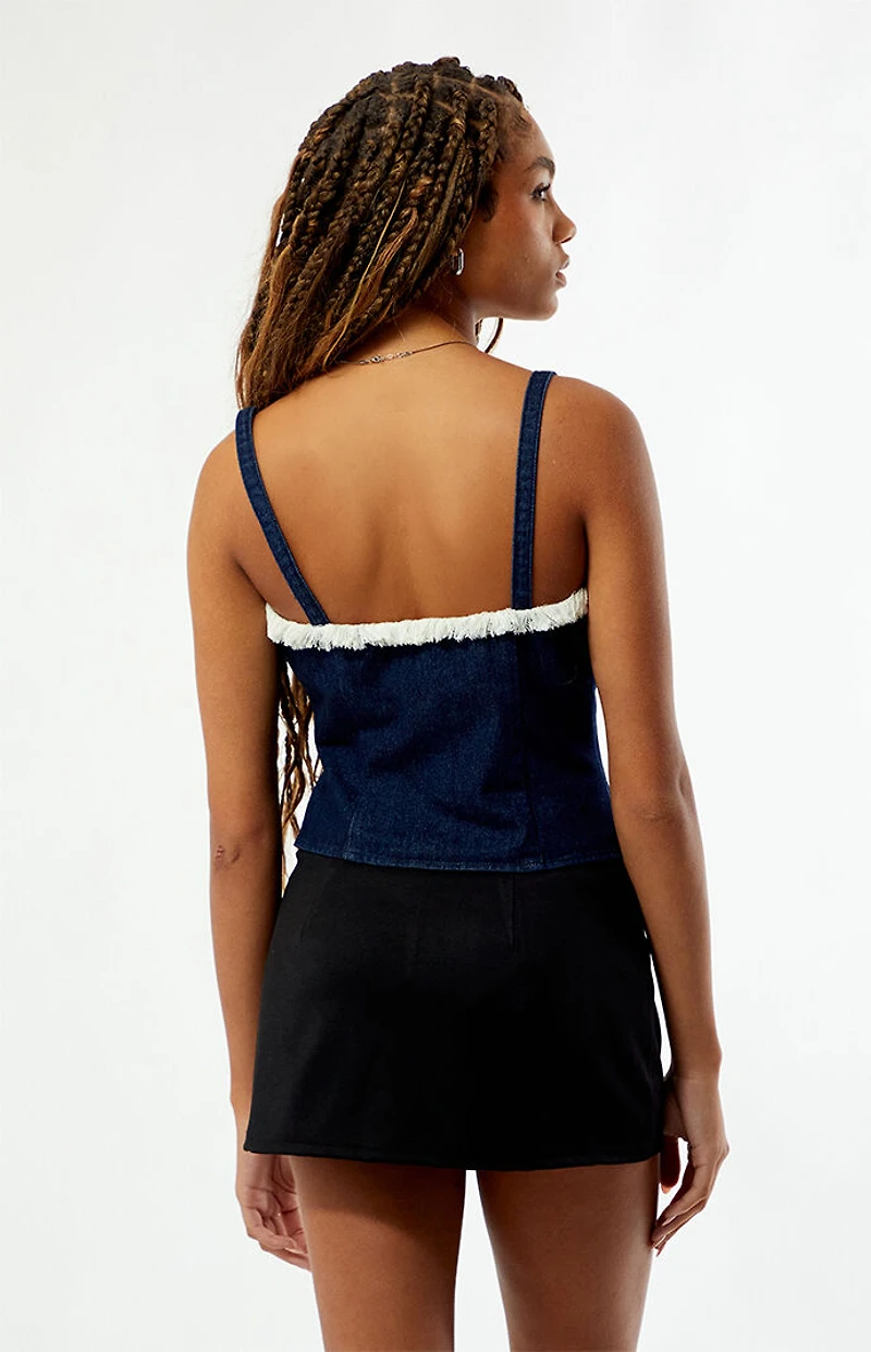 Your Favorite Atlas Denim Fringe Corset