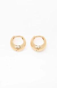 John Galt Gold Chunky Hoop Earrings