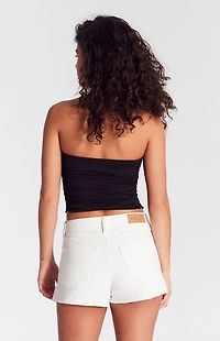 Pacsun White Ripped High Waisted Denim Festival Shorts
