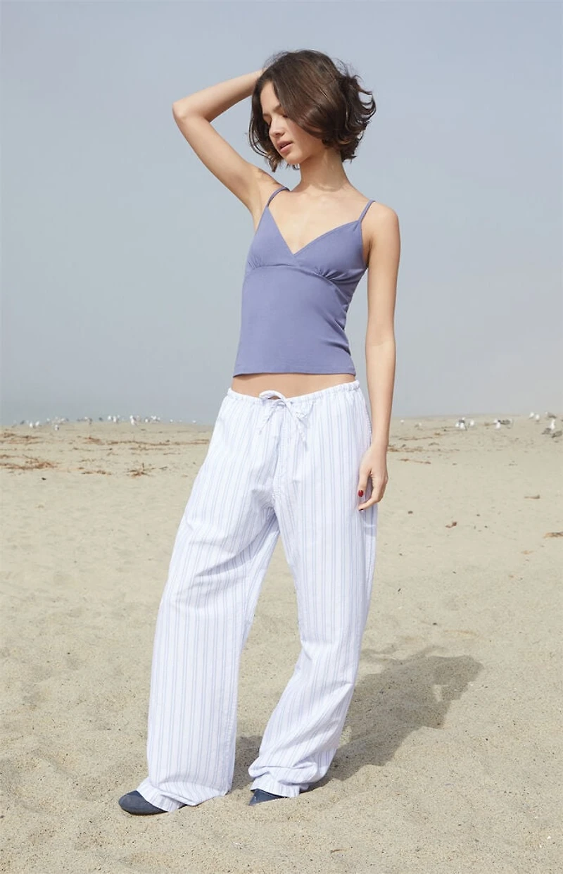 John Galt Blue & White Striped Anastasia Lounge Pants