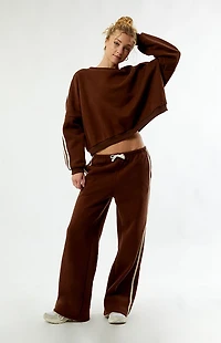 Rhythm Brown Contrast Track Baggy Sweatpants