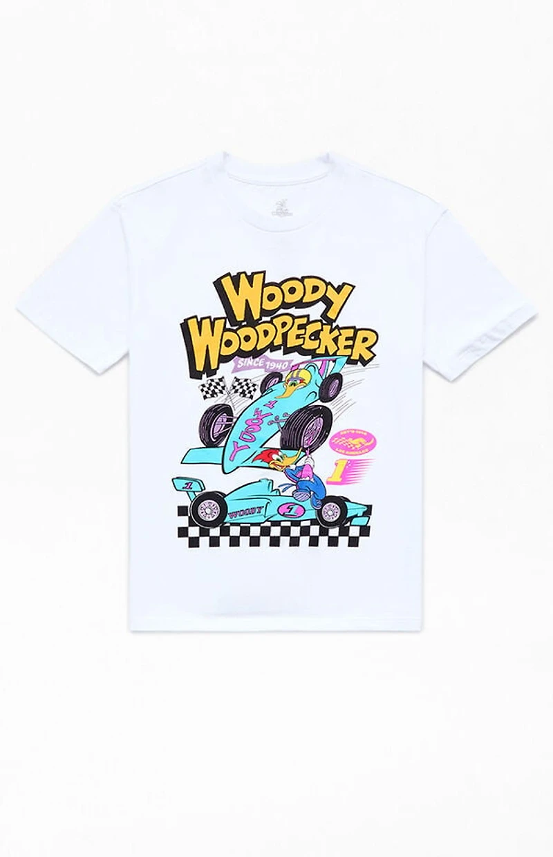 Kids Woody Woodpecker Racing T-Shirt