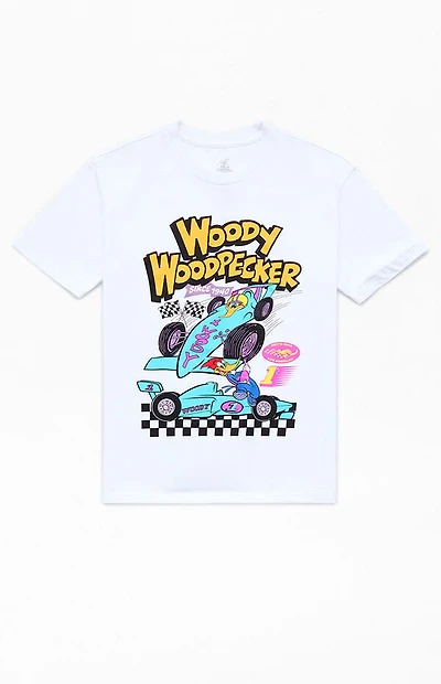 Kids Woody Woodpecker Racing T-Shirt