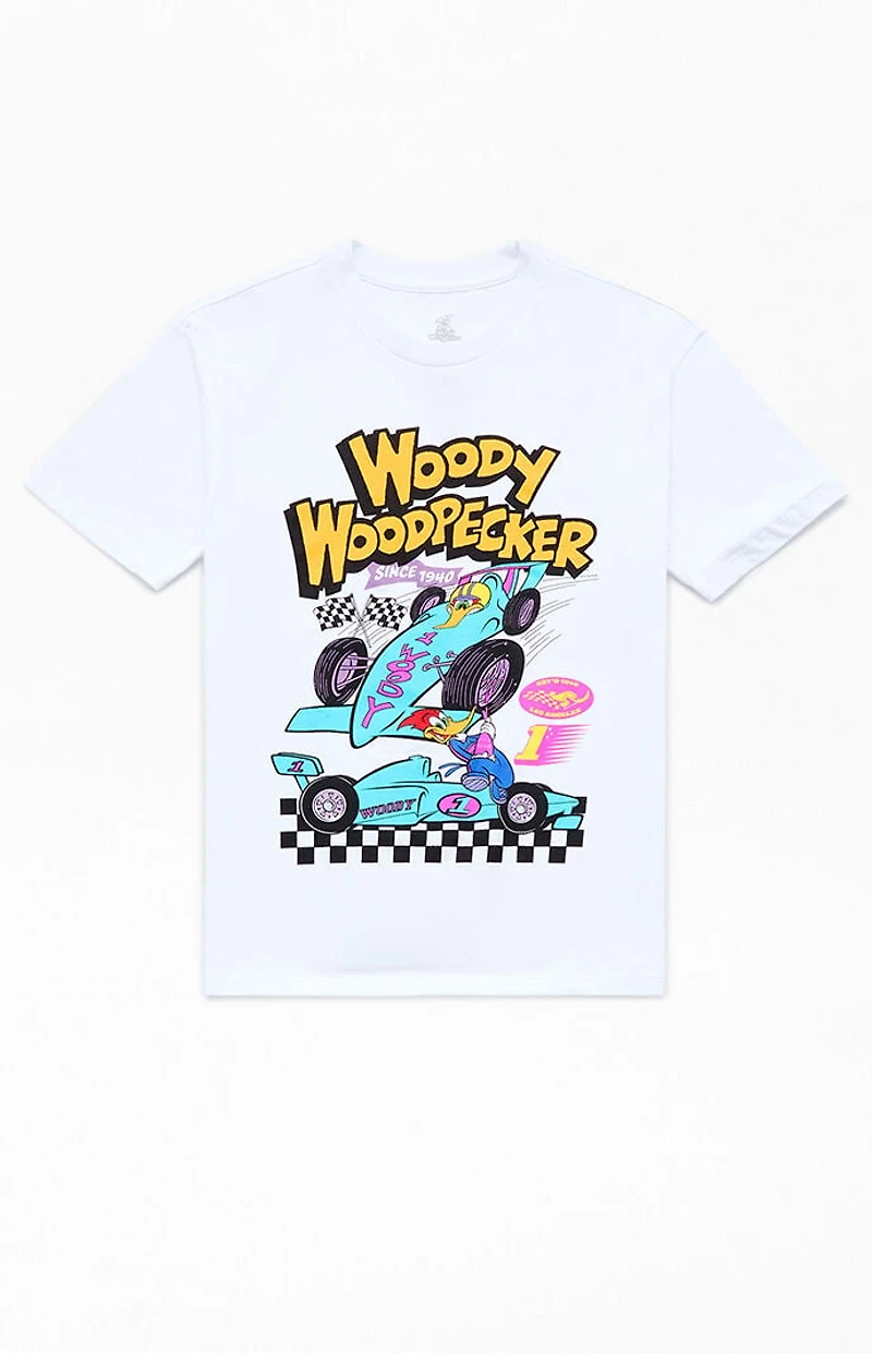 Kids Woody Woodpecker Racing T-Shirt