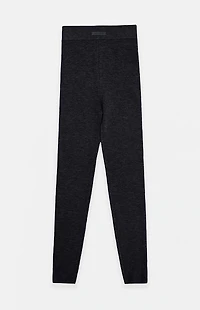 Fear of God ESSENTIALS Women's Jet Black Waffle Knit Leggings
