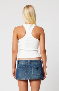 ABRAND Petra 00 Super Low Denim Mini Skirt