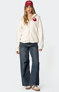 Edikted Magic 3 Oversized Zip Up Hoodie