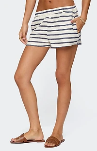 Edikted Collins Striped Shorts