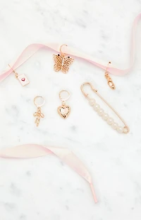 LA Hearts Pink Satin Charm Shoelaces