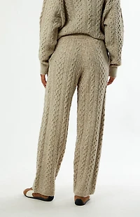 Daisy Street Teddy Cable Knit Baggy Sweatpants