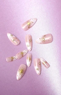 NEVER HAVE I EVER Golden Sun Almond Press-On Nails