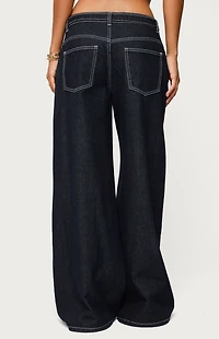 Edikted Karah Belt Low Rise Jeans