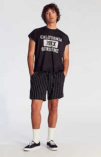 Pacsun Black Stripe Linen Shorts