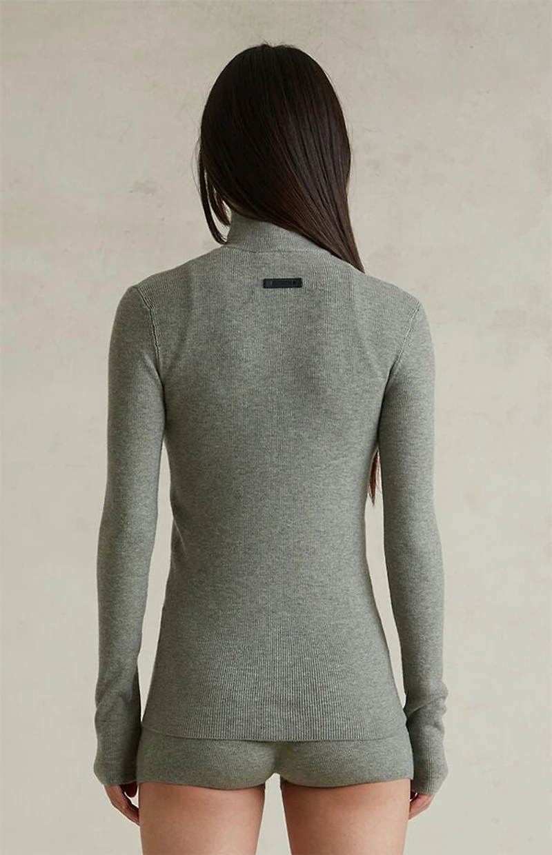 Fear of God ESSENTIALS Women’s Concrete Heather Ribbed Jacket