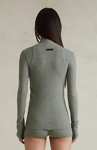 Fear of God ESSENTIALS Women’s Concrete Heather Ribbed Jacket