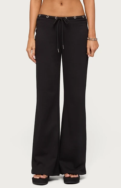 Edikted Bronte Grommet Straight Leg Sweatpants